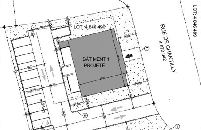 Plan d'implantation existant